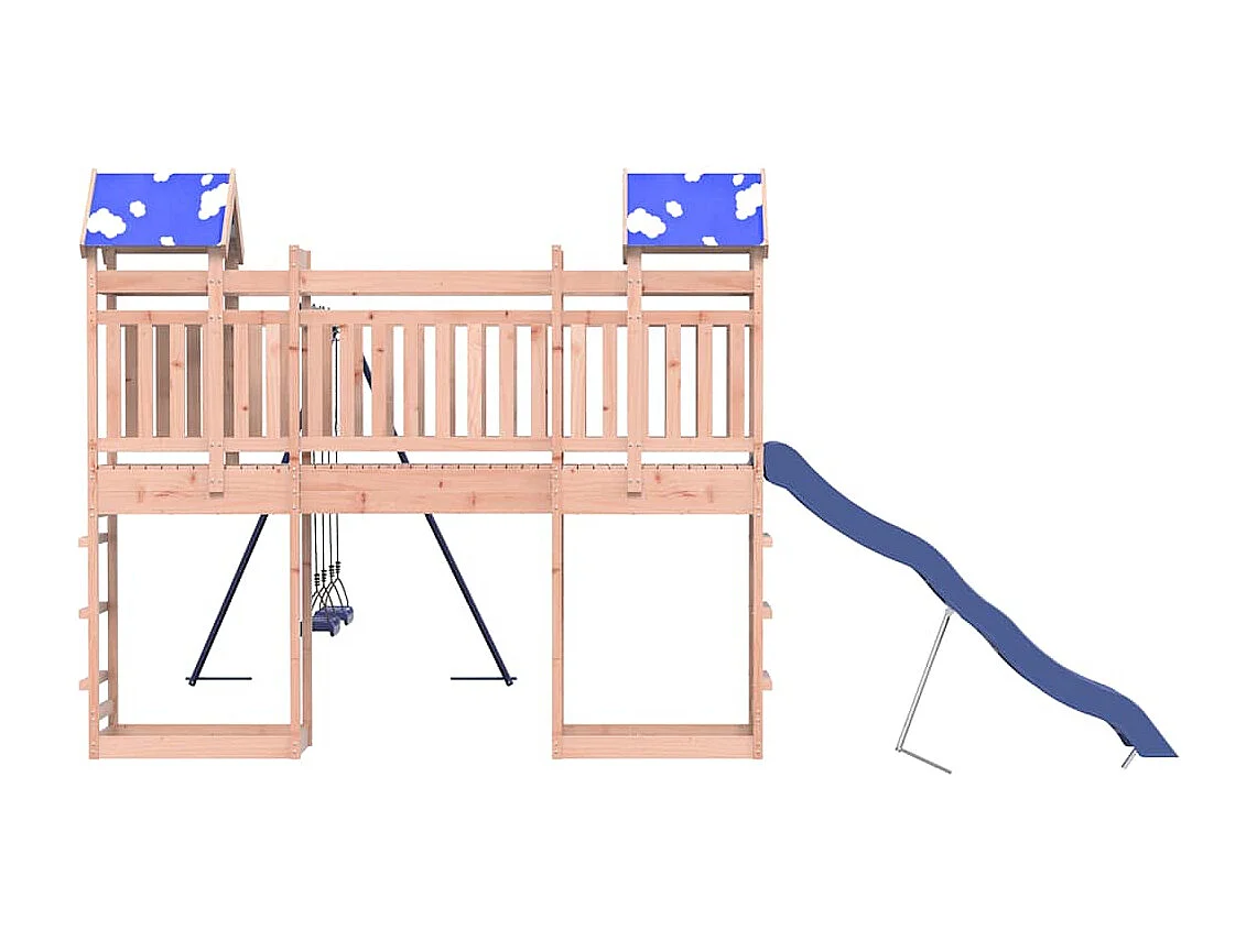 Parque infantil ao ar livre em madeira maciça Douglas