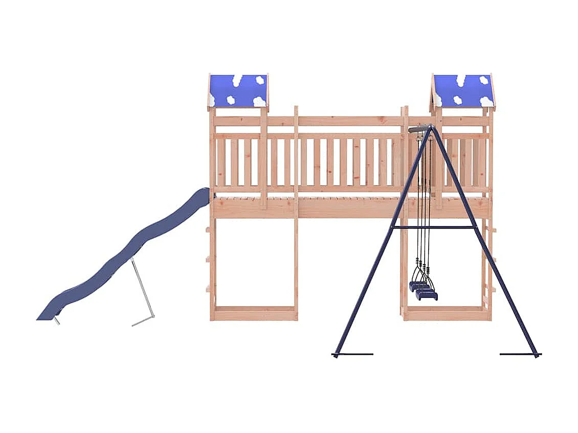 Parque infantil ao ar livre em madeira maciça Douglas