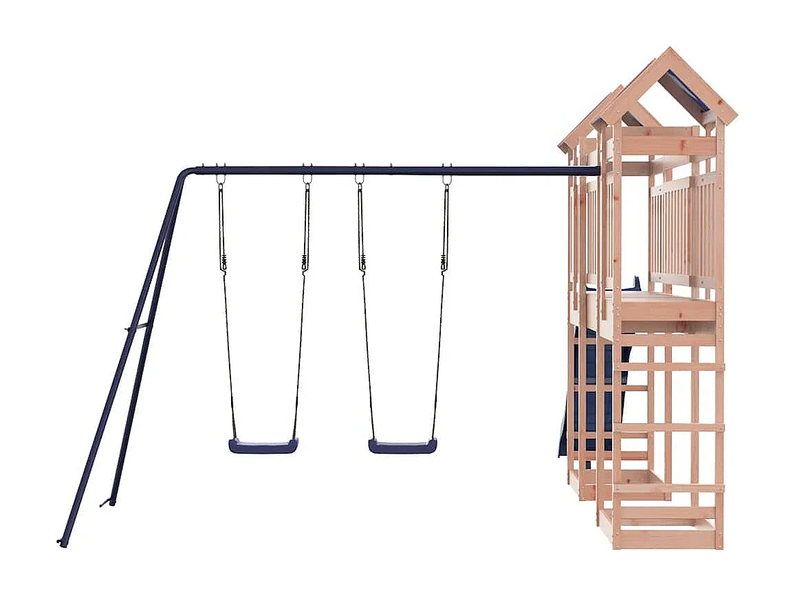 Parque infantil ao ar livre em madeira maciça Douglas