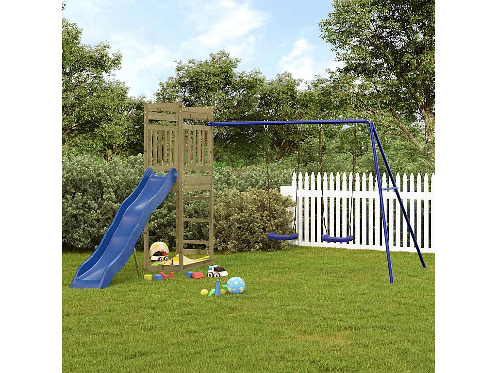 Aire de jeux d'extérieur bois de pin imprégné