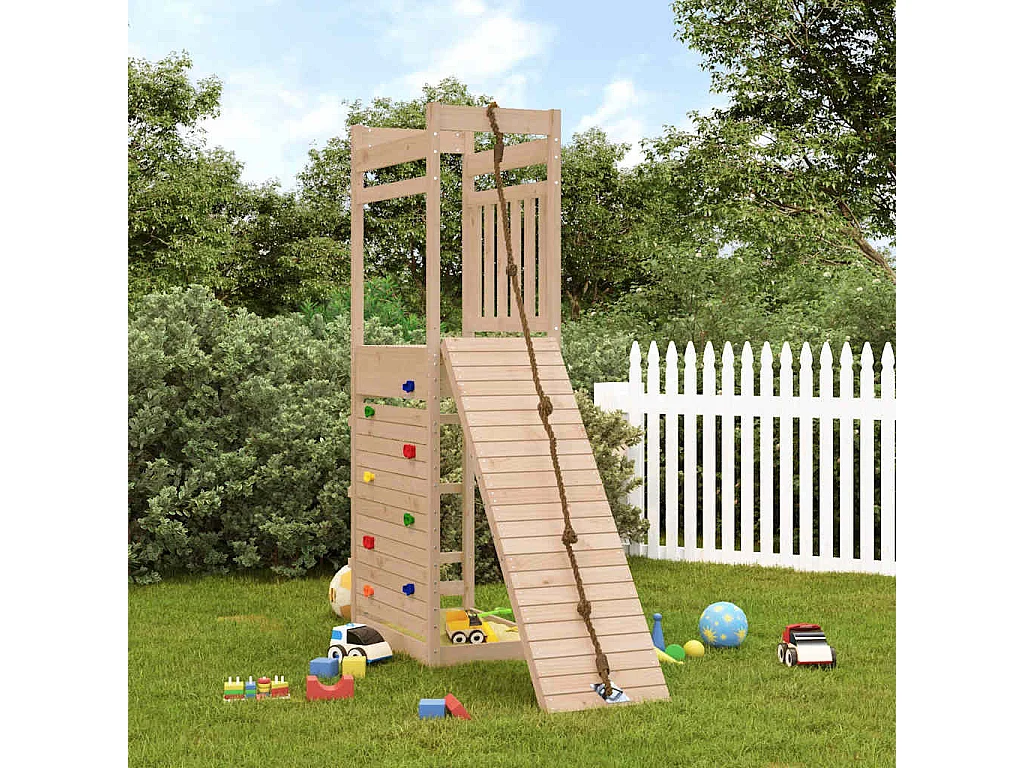 Parco giochi all'aperto in legno massello di pino