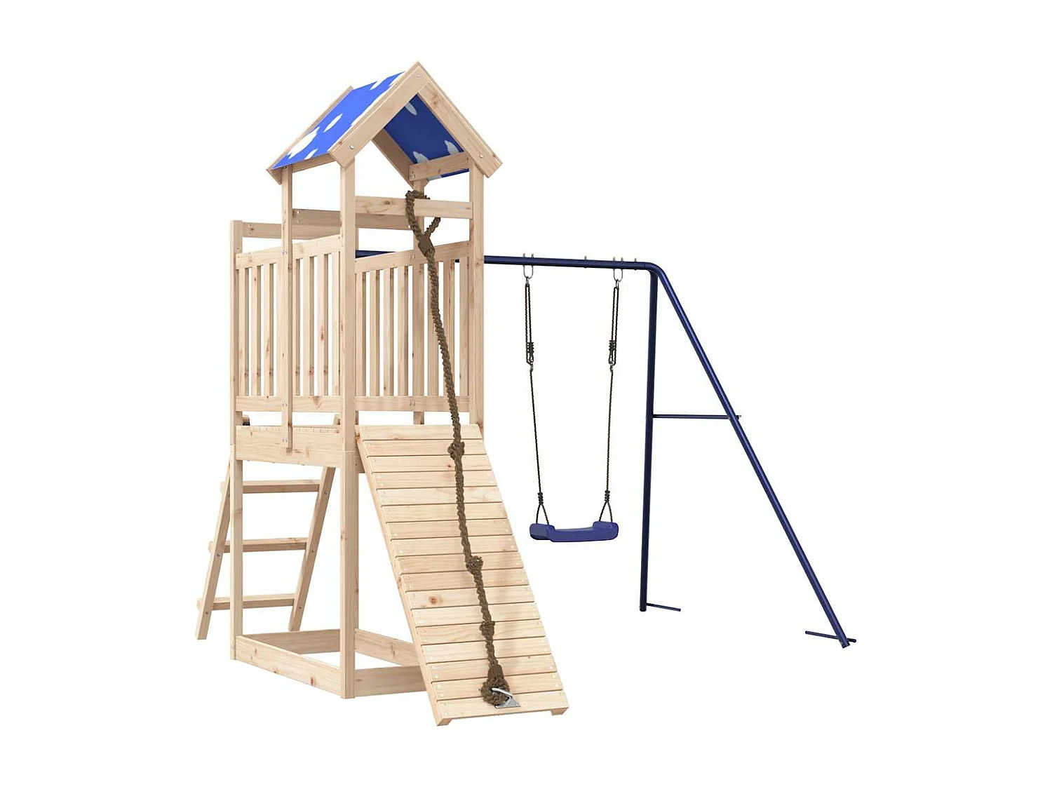 Parque infantil exterior em madeira de pinho maciça