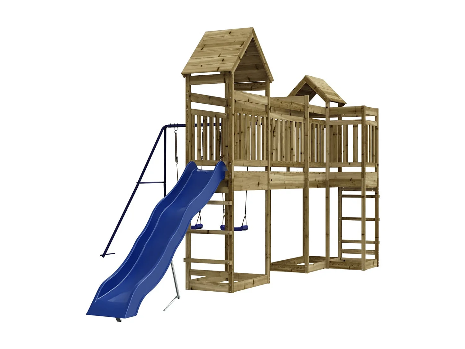 Parque infantil exterior em madeira de pinho impregnada