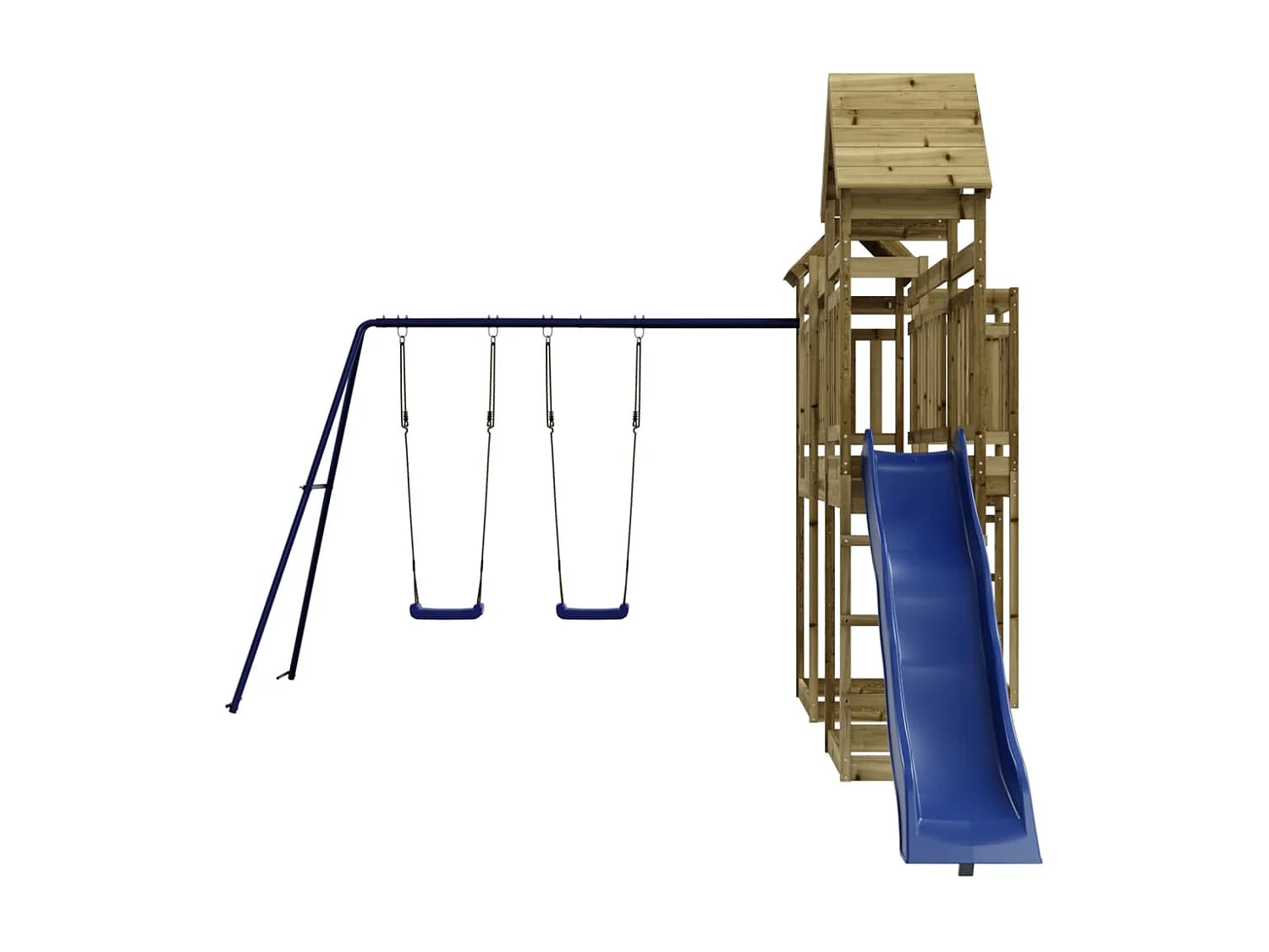 Parque infantil exterior em madeira de pinho impregnada