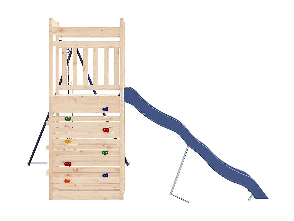 Parco giochi all'aperto in legno massello di pino