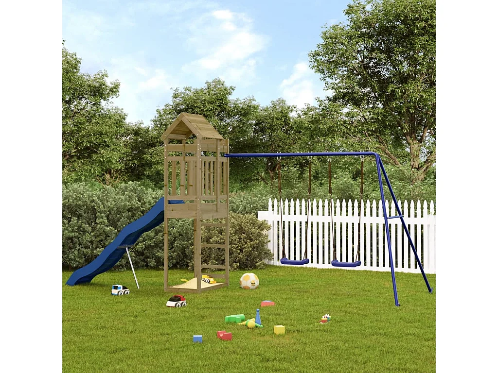 Aire de jeux d'extérieur bois de pin imprégné