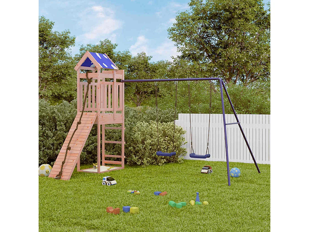 Parque infantil ao ar livre em madeira maciça Douglas