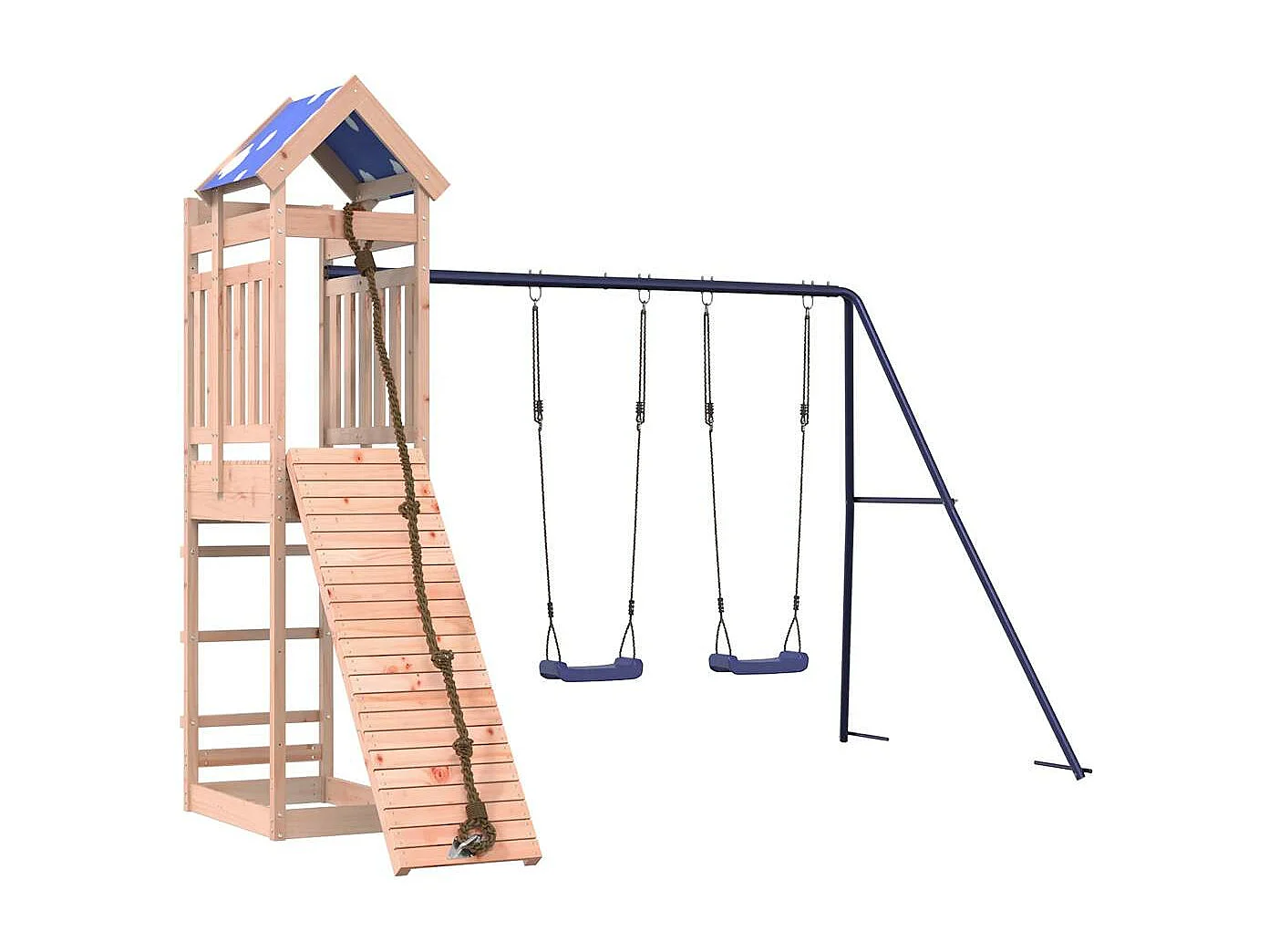 Parque infantil ao ar livre em madeira maciça Douglas