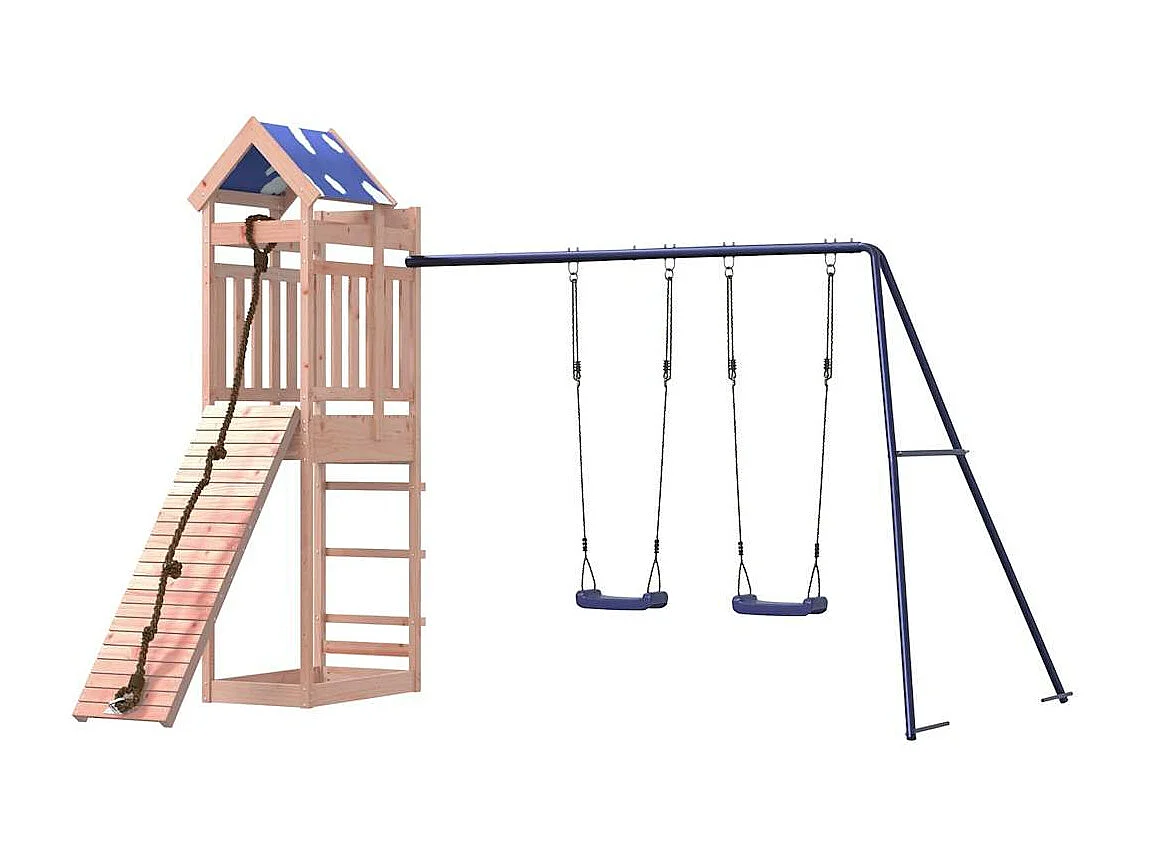 Parque infantil ao ar livre em madeira maciça Douglas