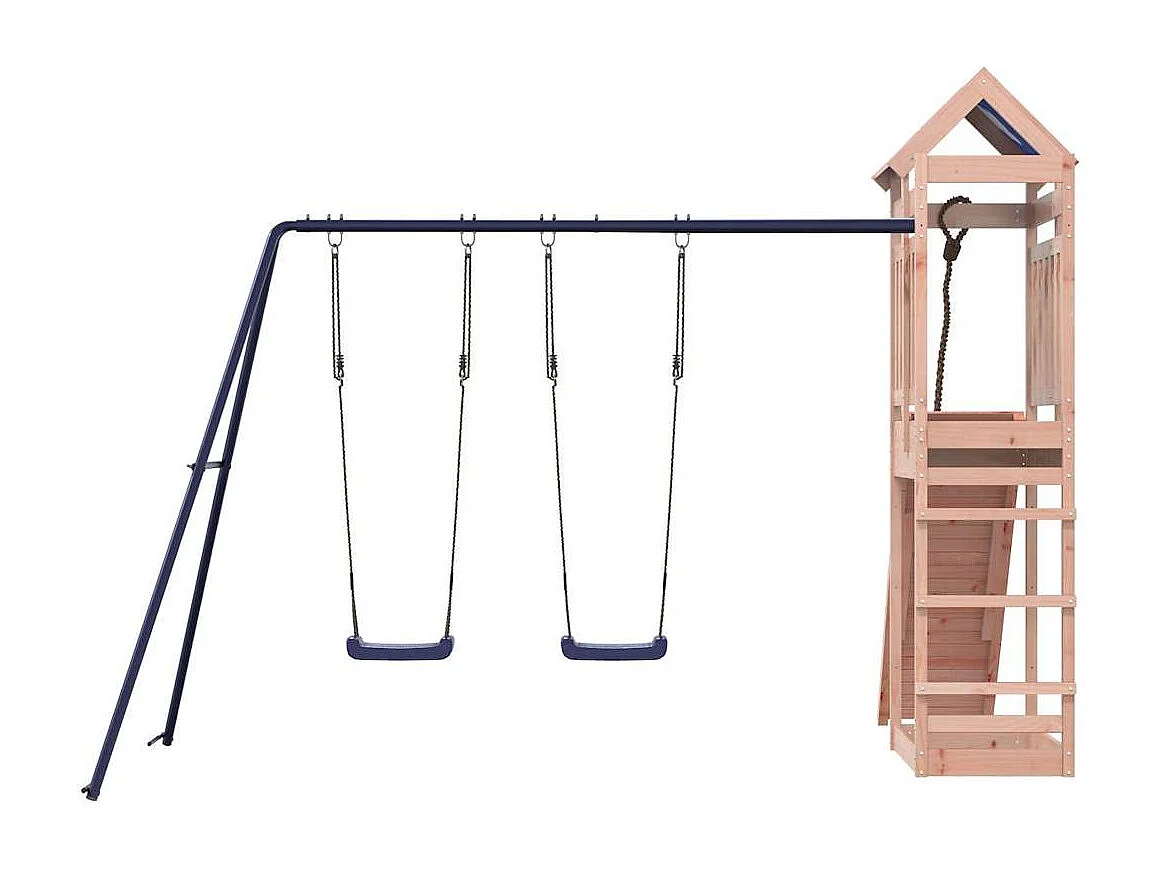 Parque infantil ao ar livre em madeira maciça Douglas