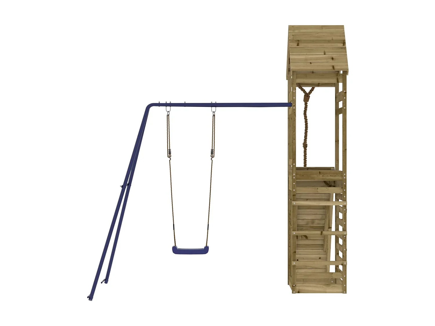 Parque infantil exterior fabricado en madera de pino impregnado