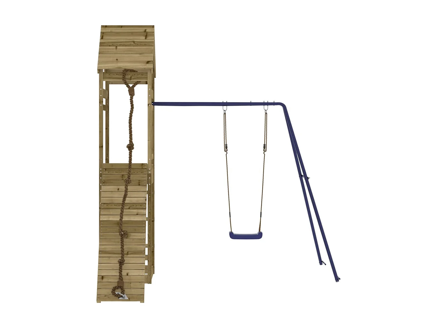 Parque infantil exterior fabricado en madera de pino impregnado