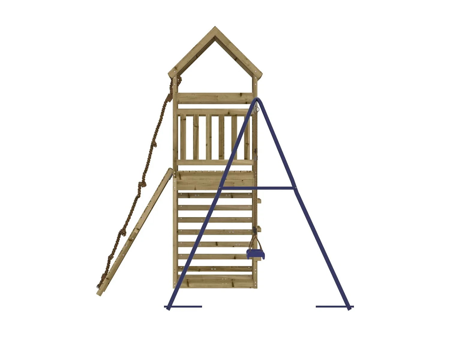 Parque infantil exterior fabricado en madera de pino impregnado