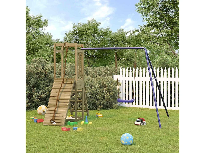 Aire de jeux d'extérieur bois de pin imprégné