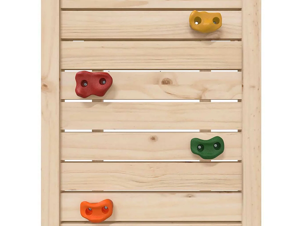 Parque infantil exterior fabricado en madera maciza de pino