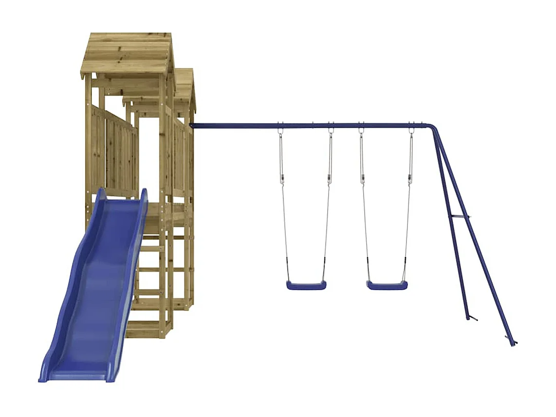 Parque infantil exterior em madeira de pinho impregnada