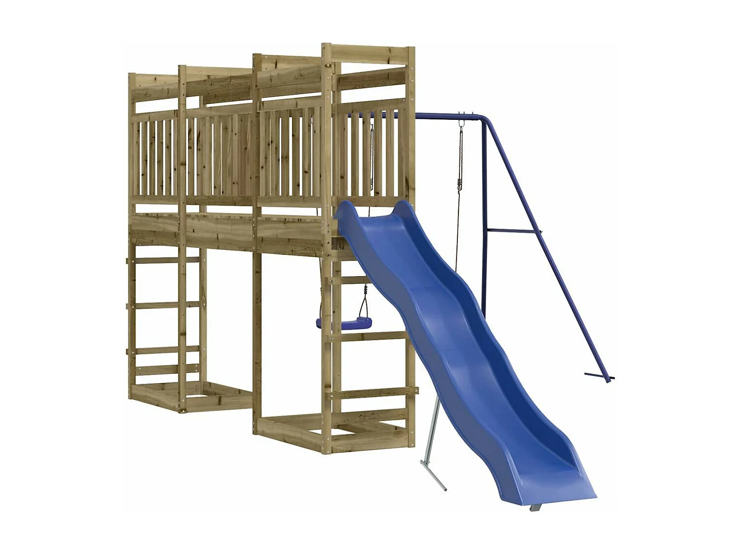 Parque infantil exterior em madeira de pinho impregnada