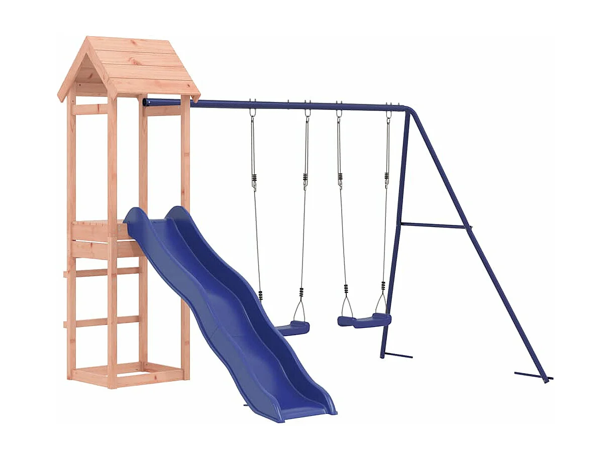 Parque infantil al aire libre de madera maciza douglas