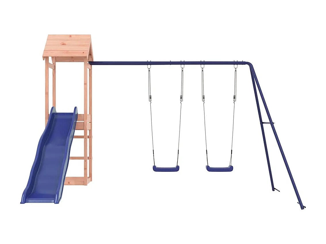 Parque infantil al aire libre de madera maciza douglas