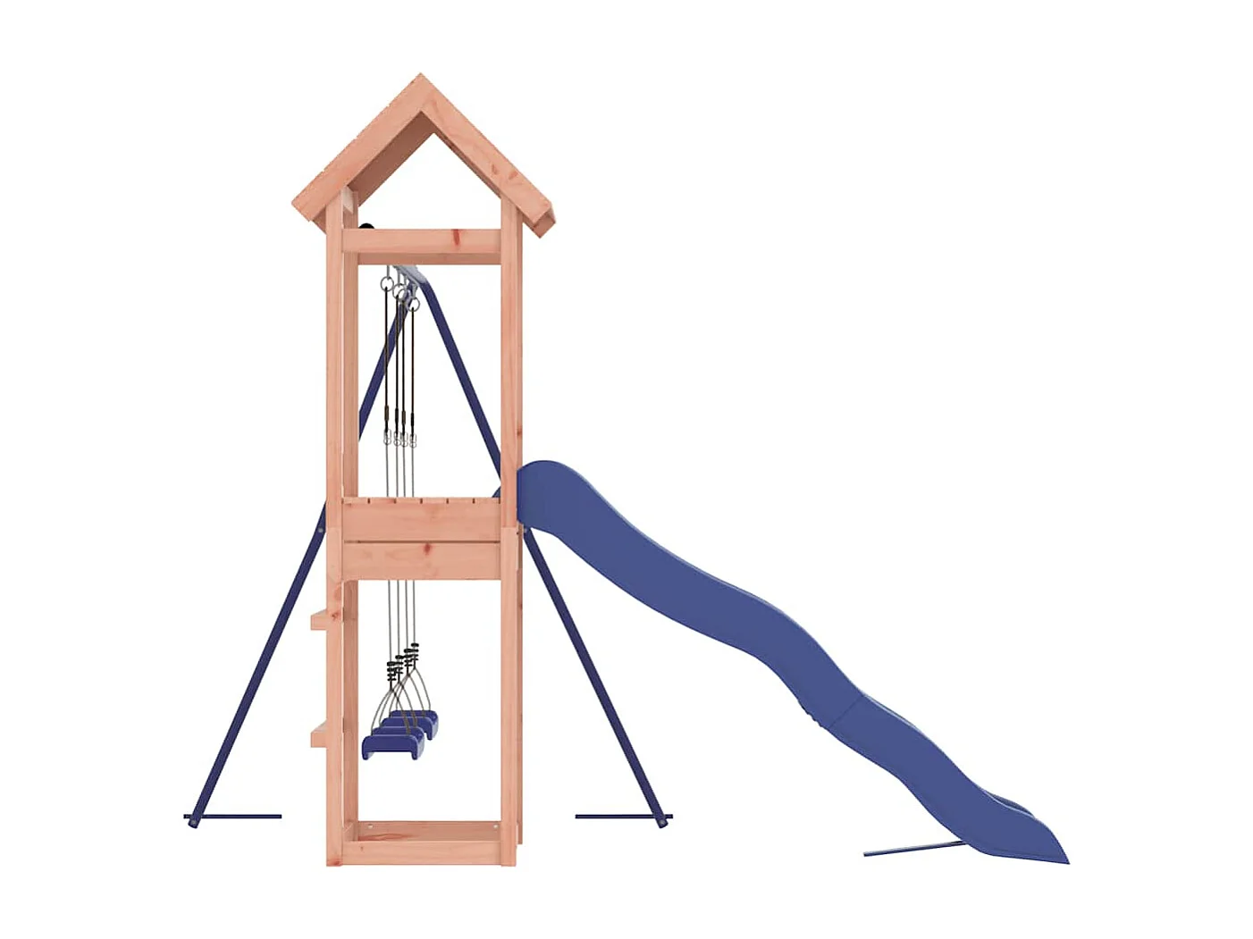 Parque infantil al aire libre de madera maciza douglas