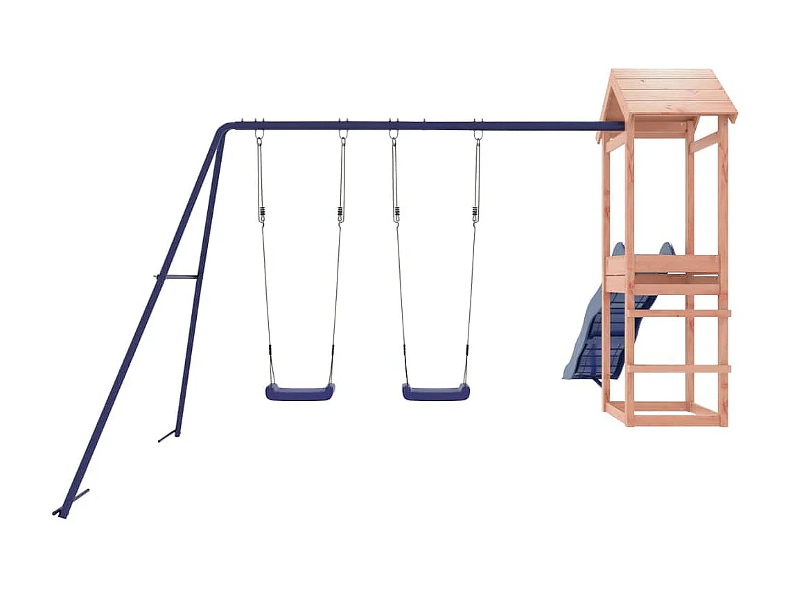 Parque infantil al aire libre de madera maciza douglas