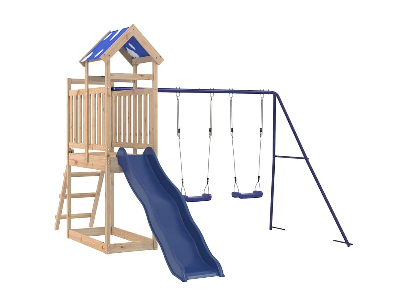 Parque infantil exterior em madeira de pinho maciça