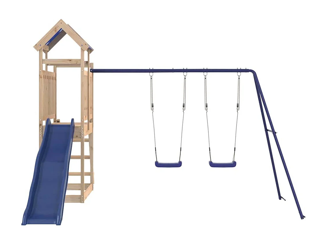 Parque infantil exterior em madeira de pinho maciça