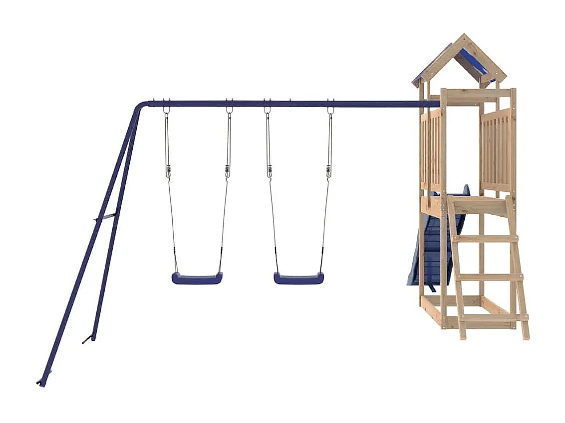 Parque infantil exterior em madeira de pinho maciça