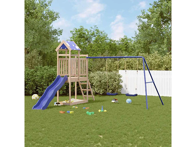 Parque infantil exterior em madeira de pinho maciça