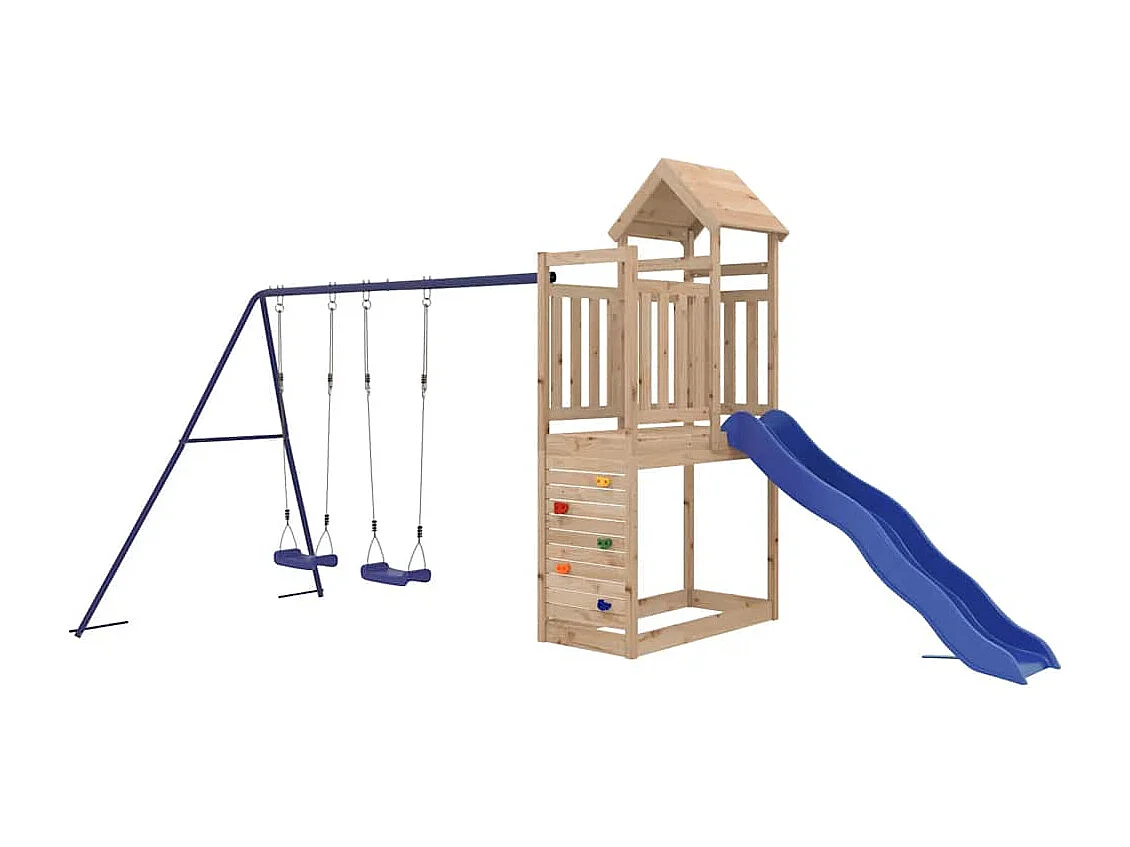 Outdoor-Spielplatz aus massivem Kiefernholz