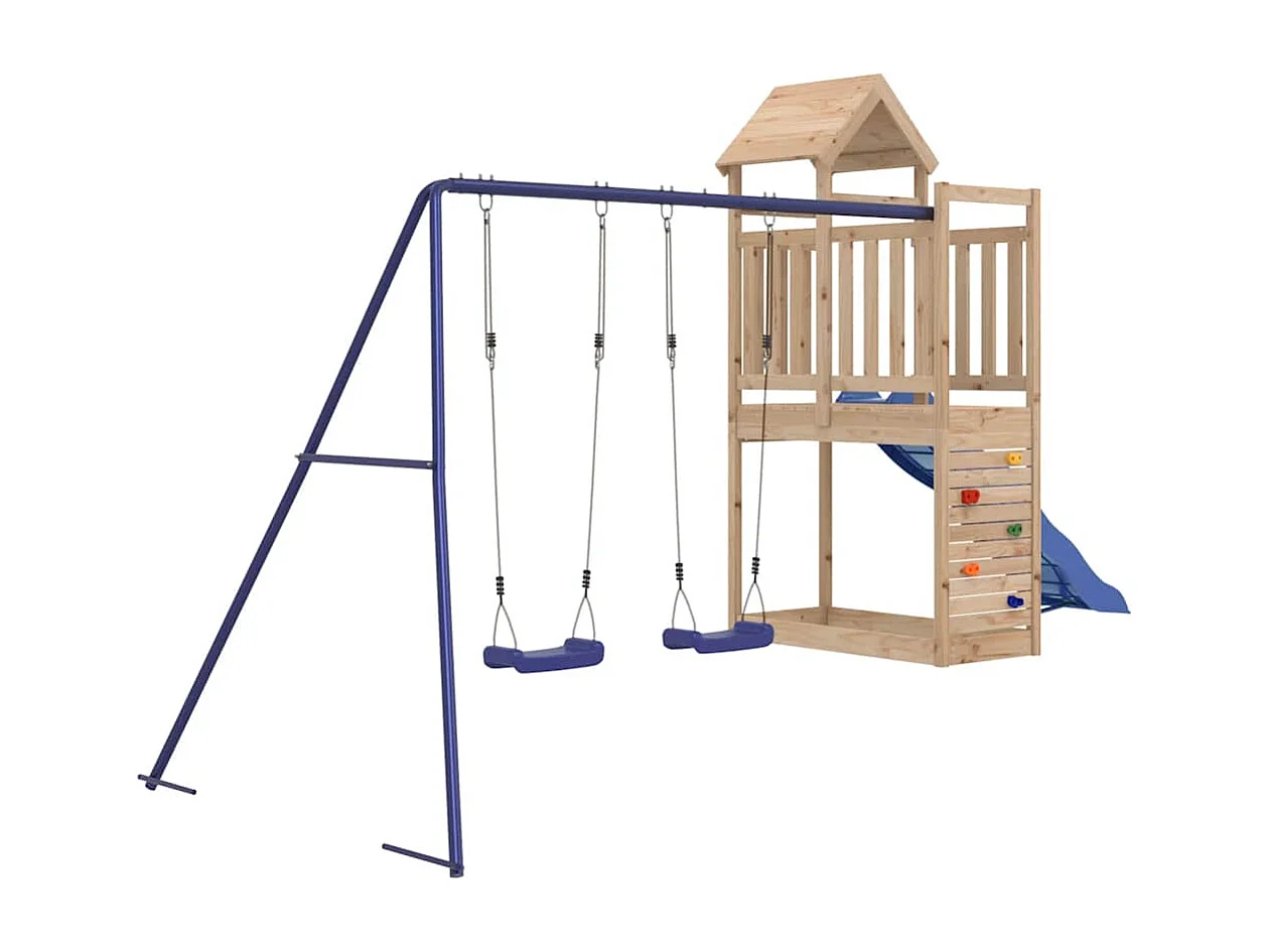 Outdoor-Spielplatz aus massivem Kiefernholz