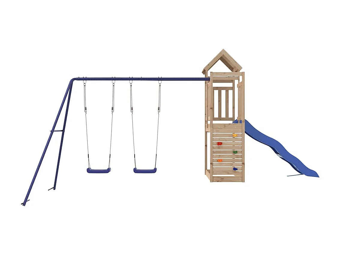 Outdoor-Spielplatz aus massivem Kiefernholz