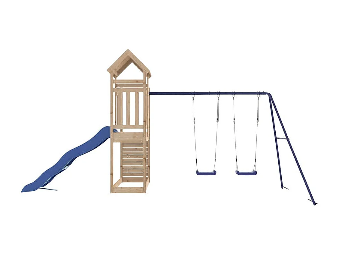 Outdoor-Spielplatz aus massivem Kiefernholz