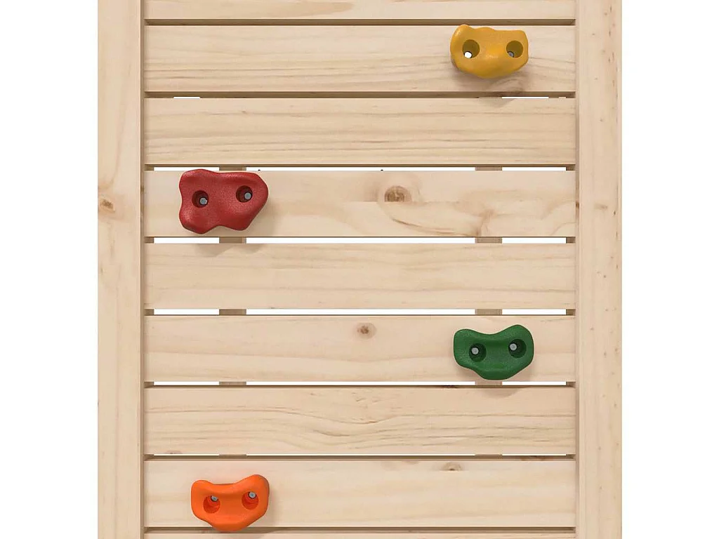 Parque infantil exterior fabricado en madera maciza de pino