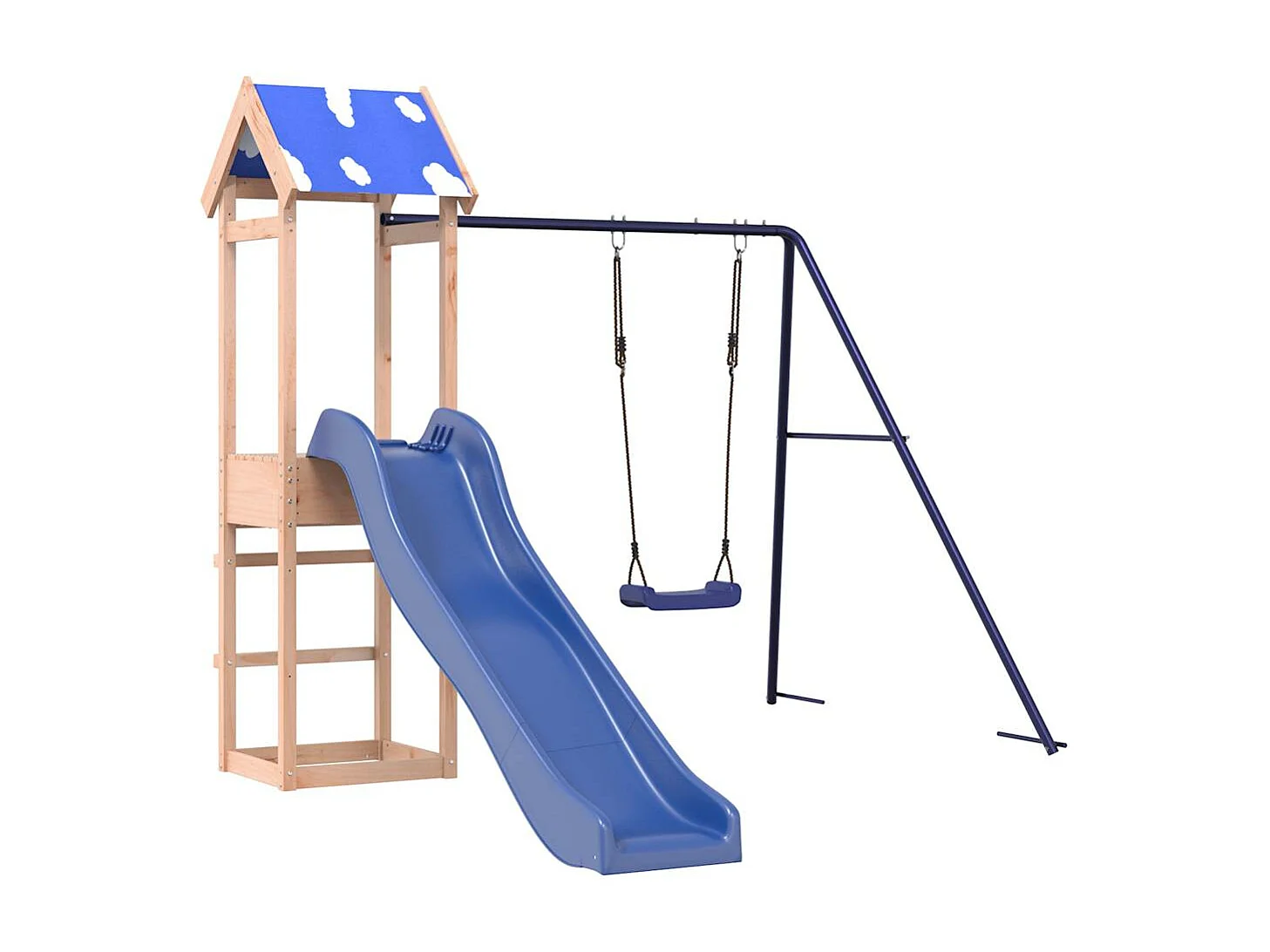 Parque infantil ao ar livre em madeira maciça Douglas