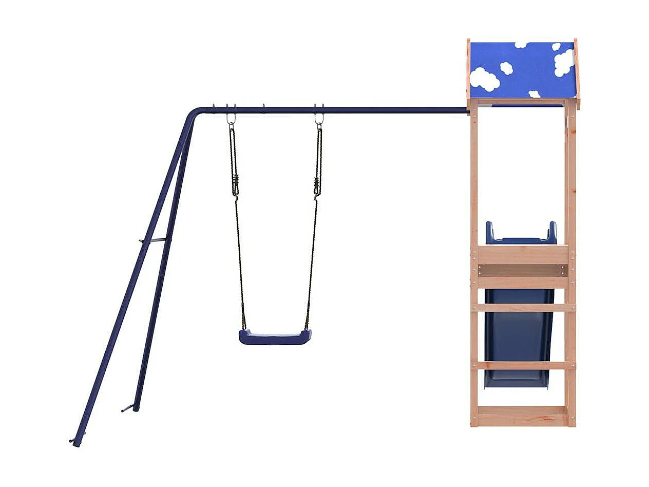 Parque infantil ao ar livre em madeira maciça Douglas