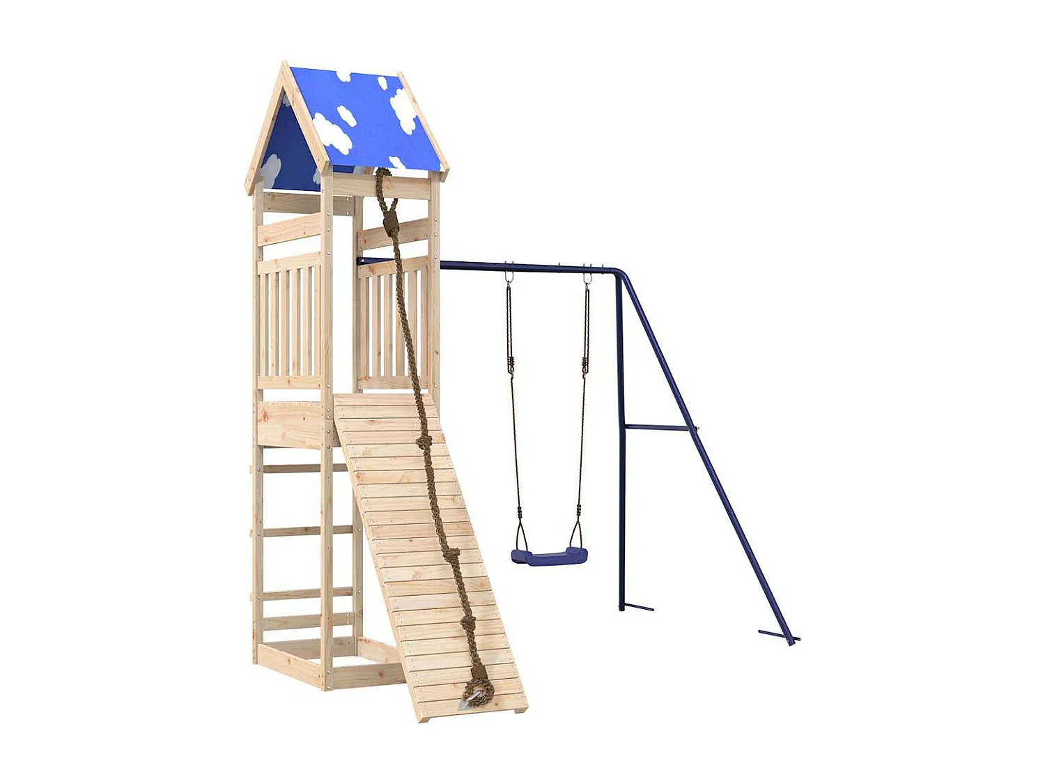 Parque infantil exterior em madeira de pinho maciça