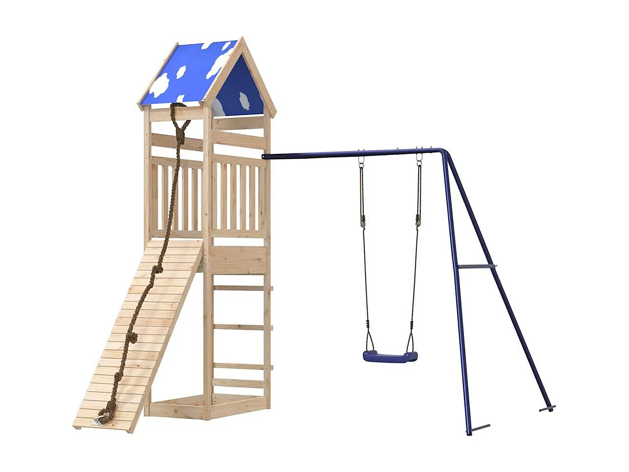 Parque infantil exterior em madeira de pinho maciça