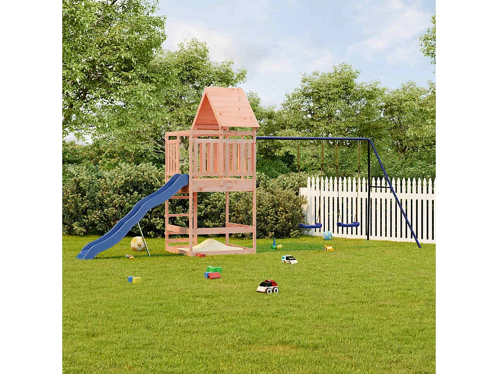 Parco giochi all'aperto in legno massello di douglas