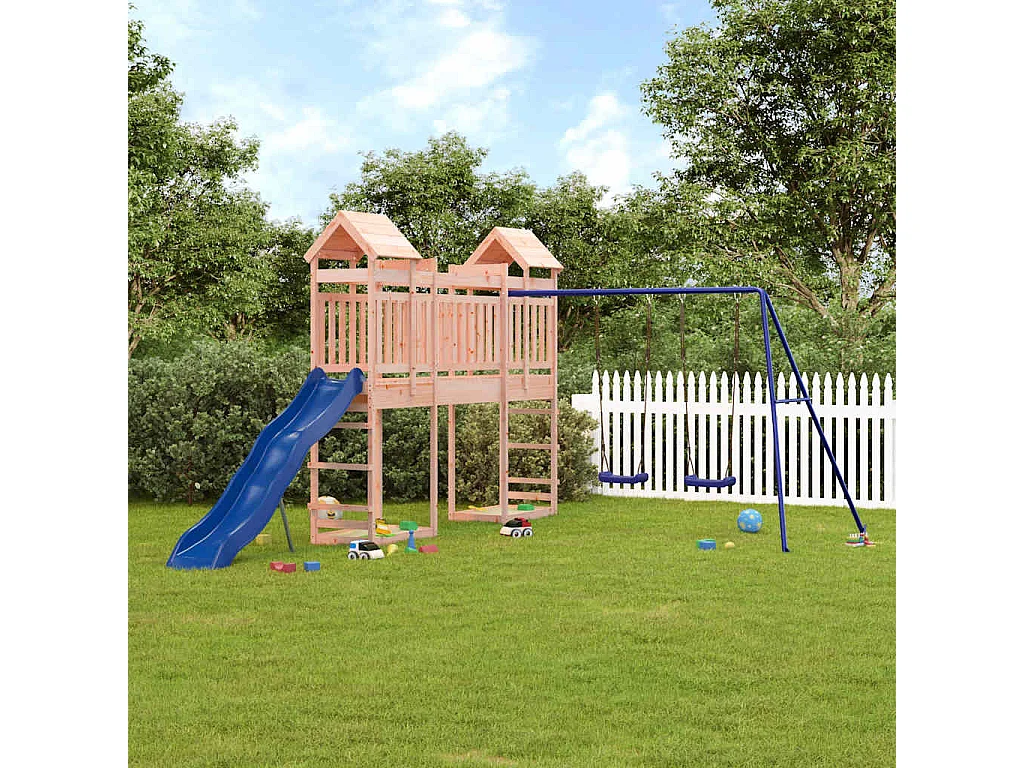 Parco giochi all'aperto in legno massello di douglas