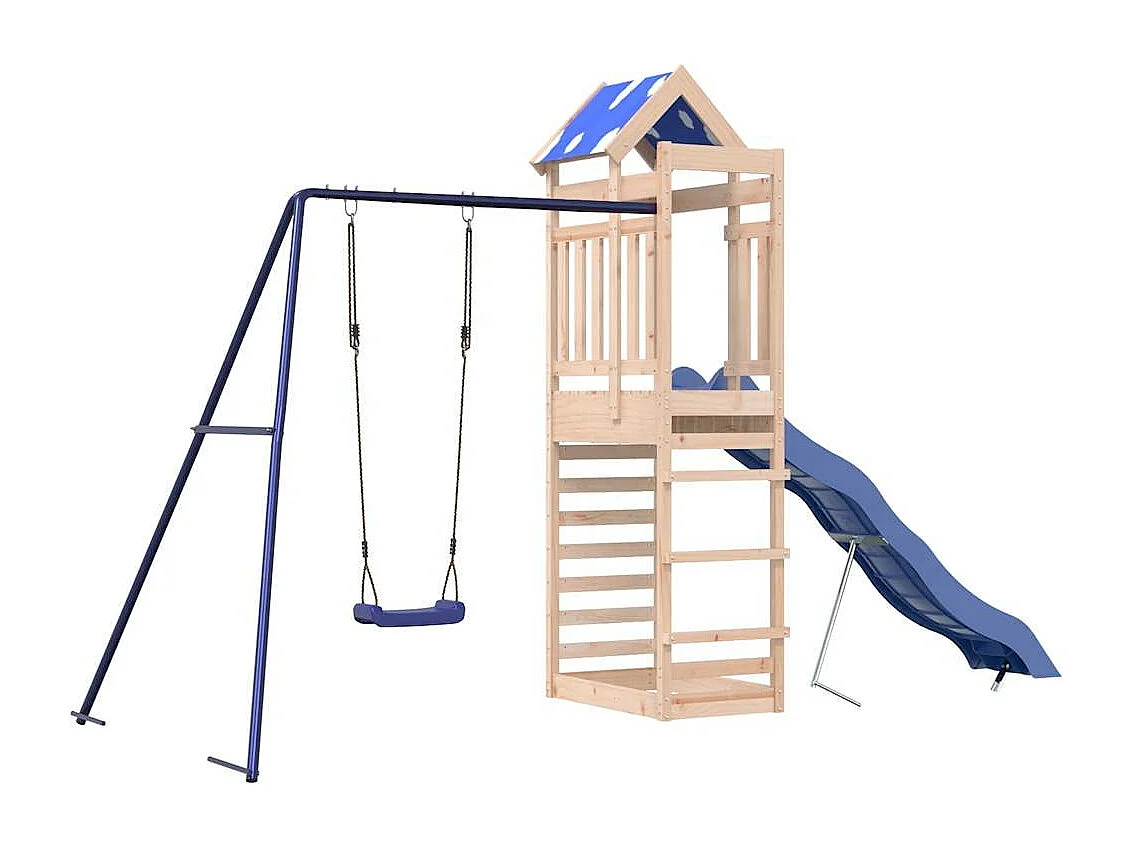 Parque infantil al aire libre de madera maciza douglas