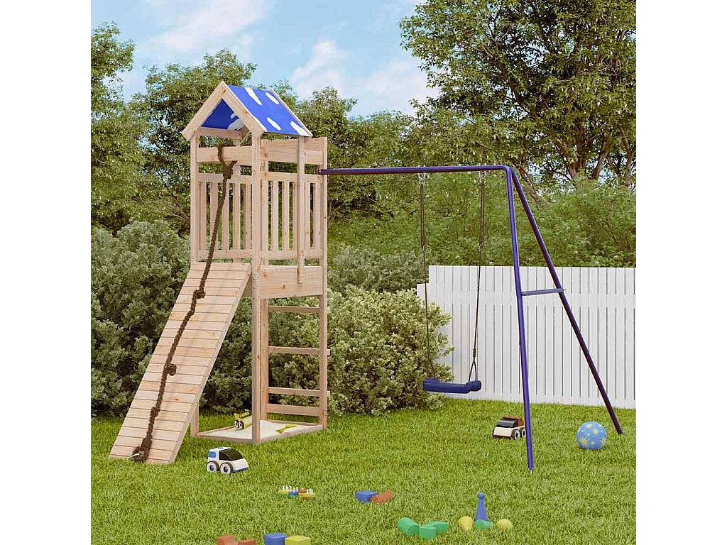 Parque infantil exterior em madeira de pinho maciça