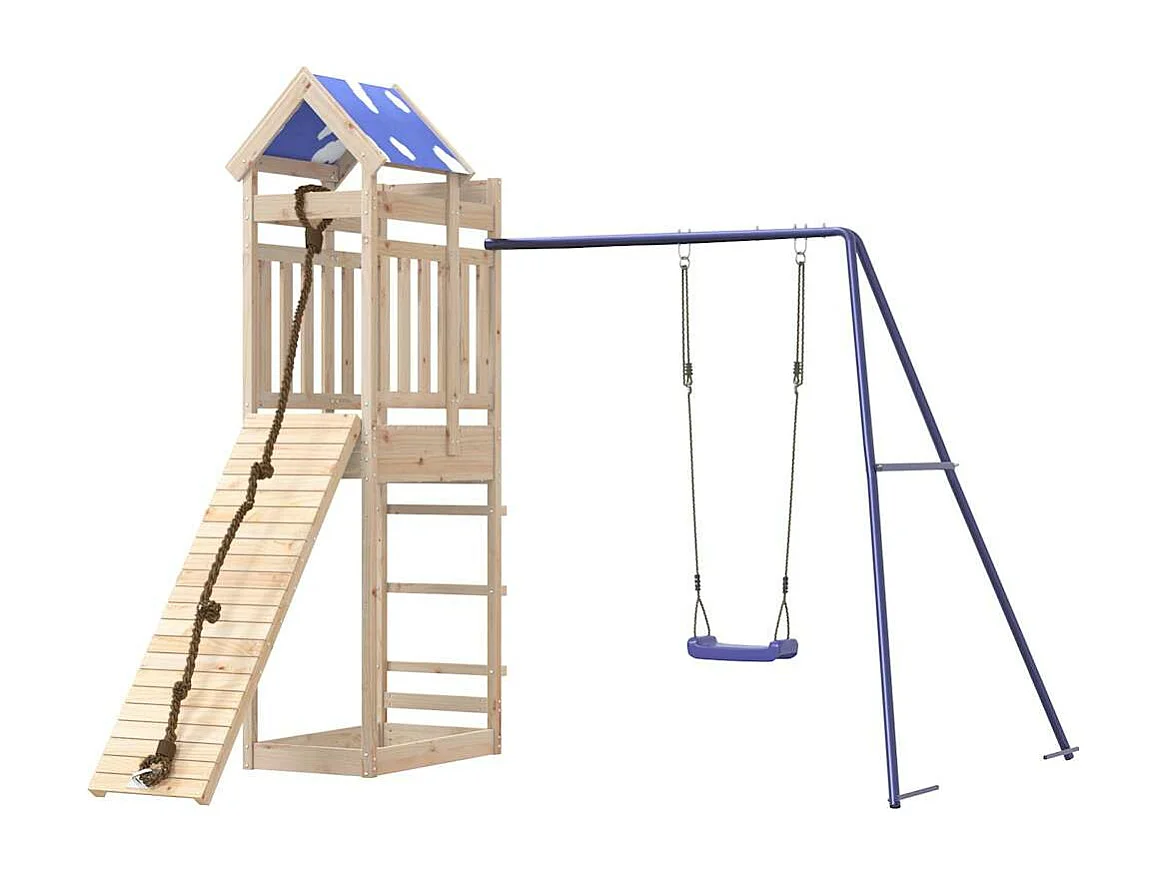 Parque infantil exterior em madeira de pinho maciça