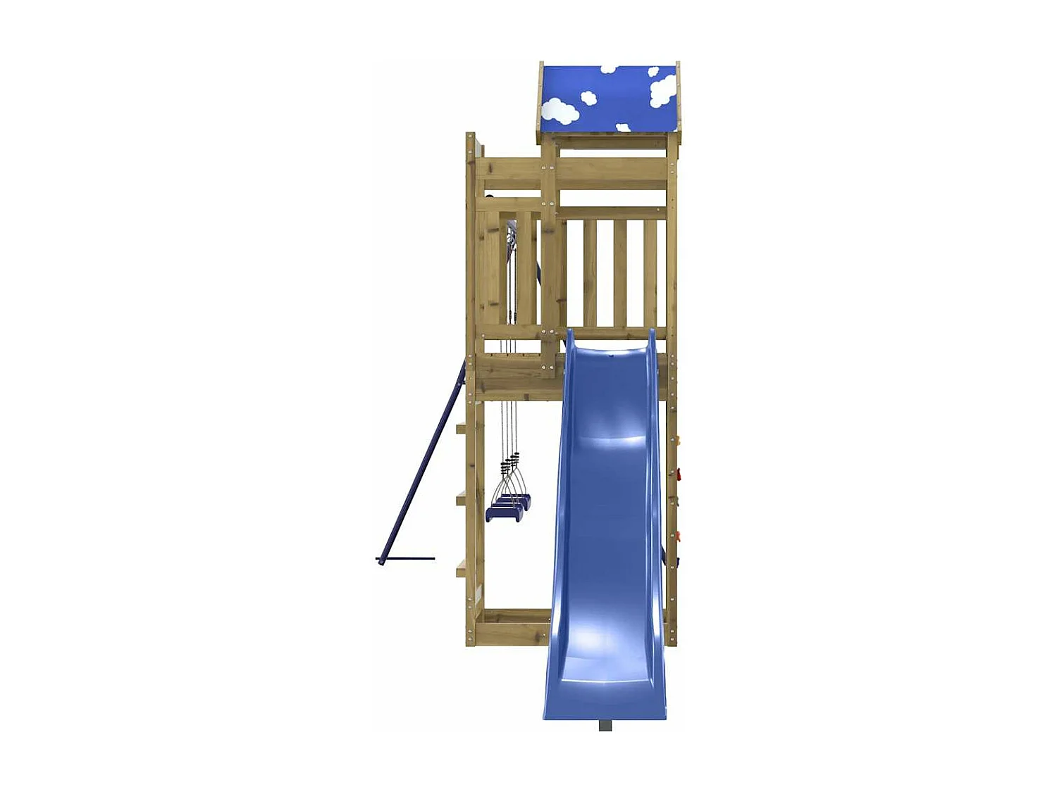 Parque infantil exterior fabricado en madera de pino impregnado