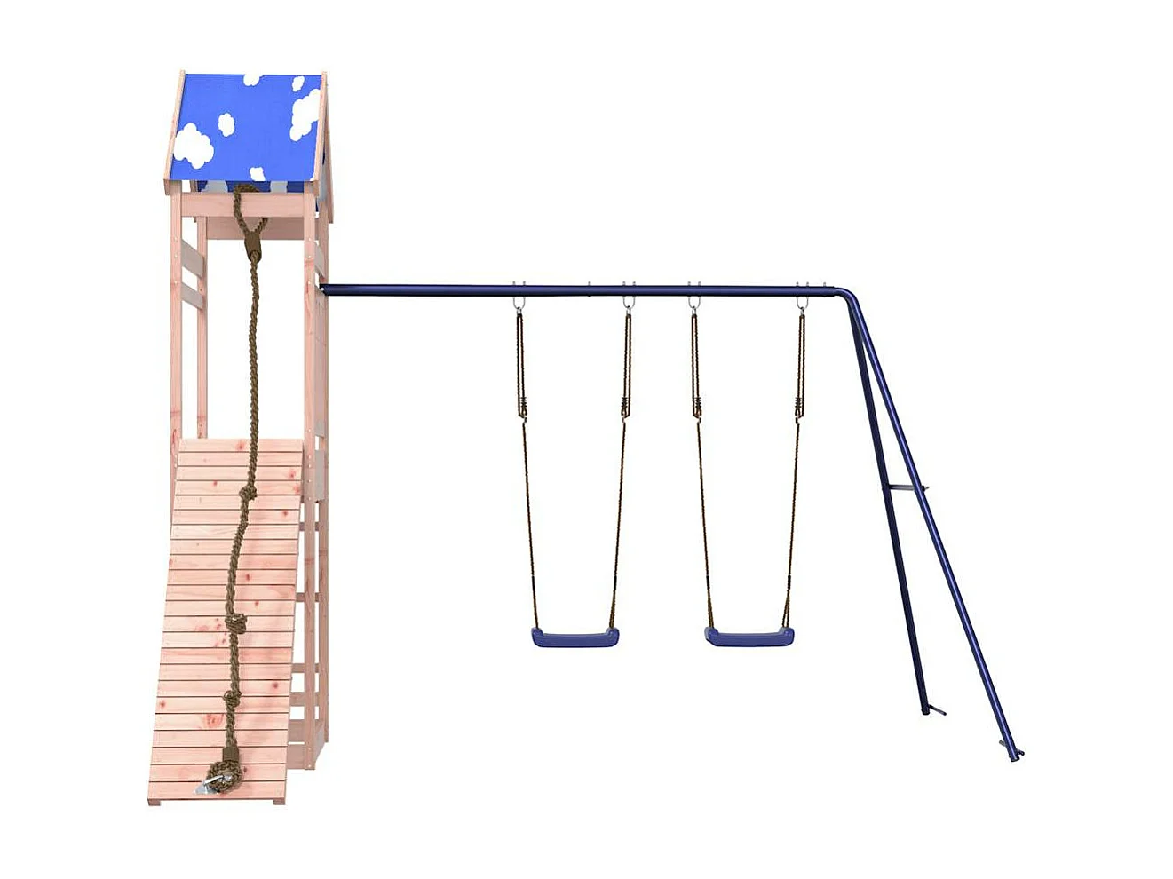 Parque infantil ao ar livre em madeira maciça Douglas