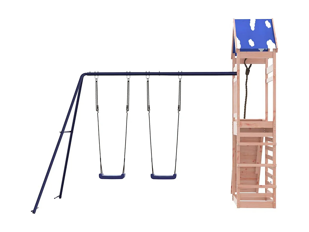 Parque infantil ao ar livre em madeira maciça Douglas