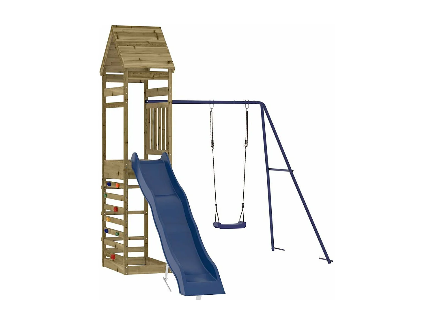 Parco giochi all'aperto in legno di pino impregnato