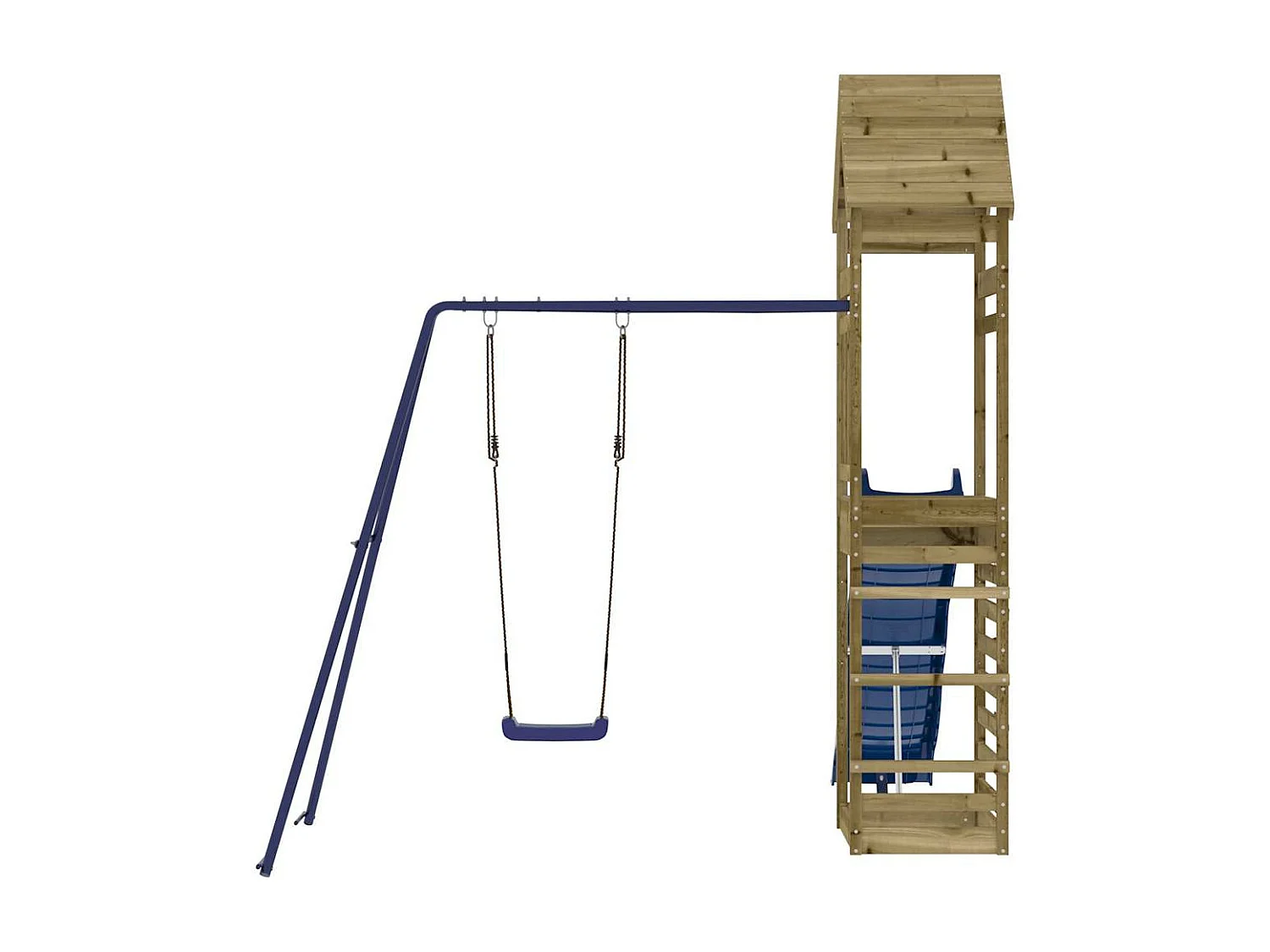 Parco giochi all'aperto in legno di pino impregnato