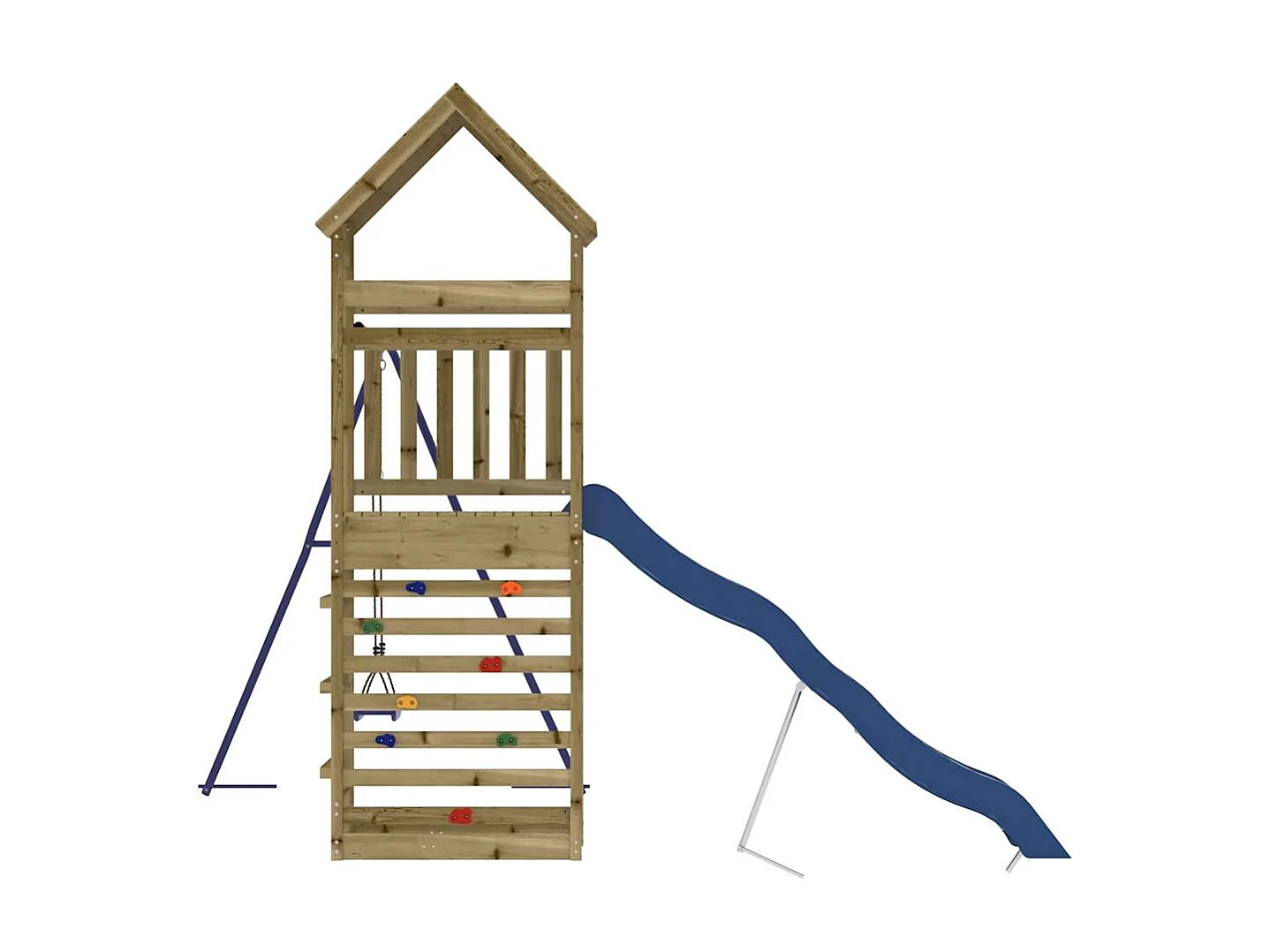 Parco giochi all'aperto in legno di pino impregnato