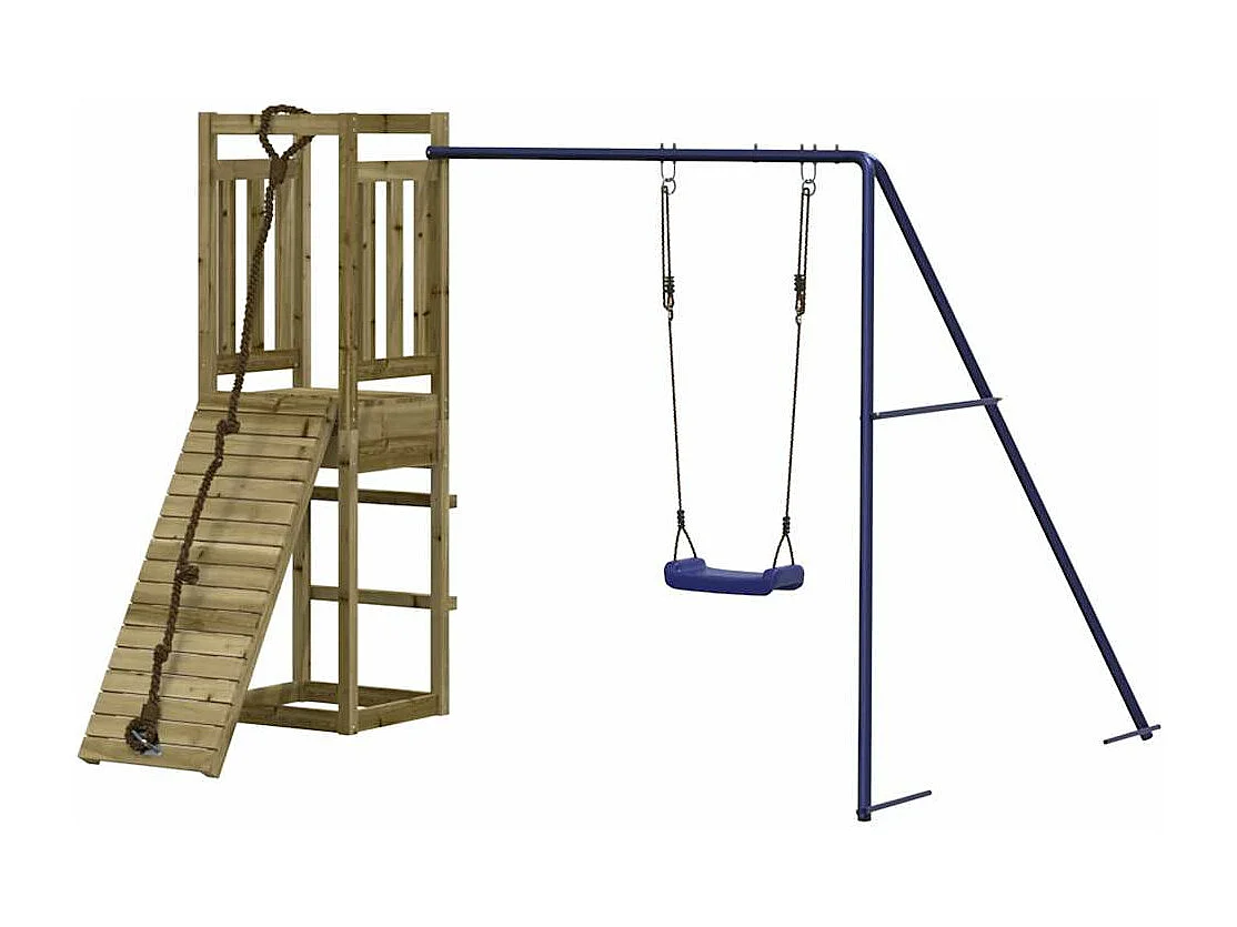Parque infantil exterior em madeira de pinho impregnada